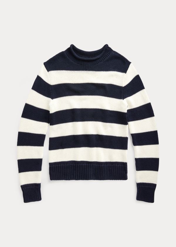 Men's Ralph Lauren Striped Cotton-Blend Sweater | 038125EVH